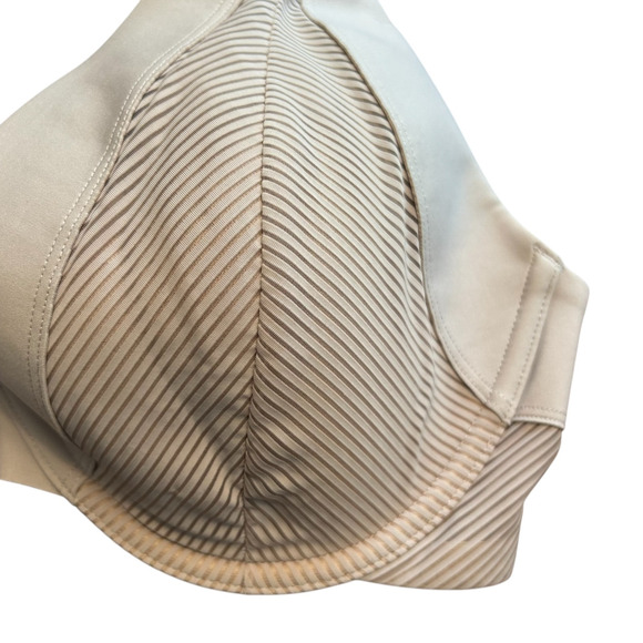 Third Love Shadow Stripe Plunge Bra Size 36D Nude Beige Underwire Support - Picture 9 of 10
